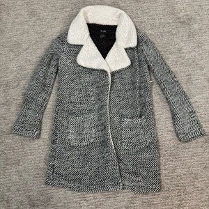 Women’s Sherpa Collar Knit Coat – Size S – Cozy & Stylish